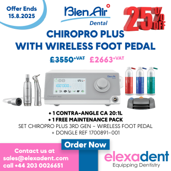 Bien-Air Chiropro Plus – Wireless Foot Pedal Set (25% OFF Promo)