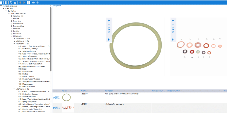 Melag Door gasket for type 17 /MELAtronic 17 / 17EN