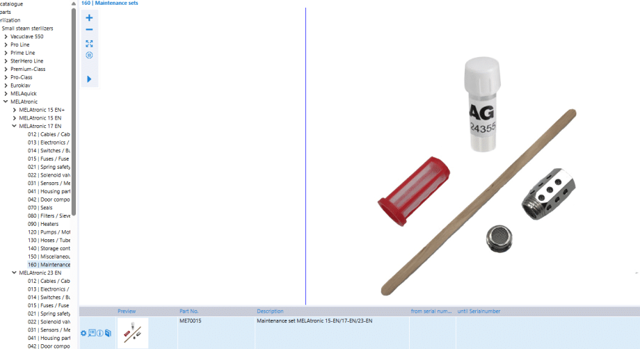 Melag Maintenance set of MELAtronic 15EN / 17EN / 23EN