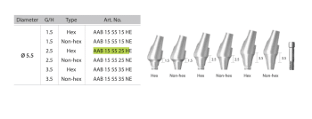 Dentium E-Angled Abutment (AAB155525HL) - Image 1