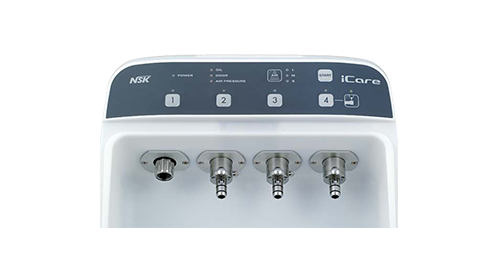 NSK iCare Handpiece Lubrication System: 3x slow speed ports + 1x high speed port Model: iCare C3 2